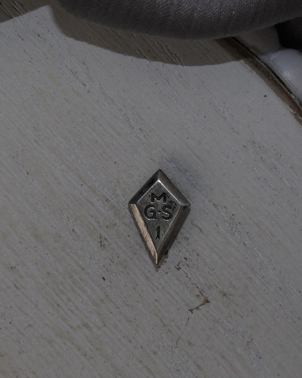 Vintage Sterling Silver “ M, G, S, 1 “ Brooch 1.4G / 0.5in